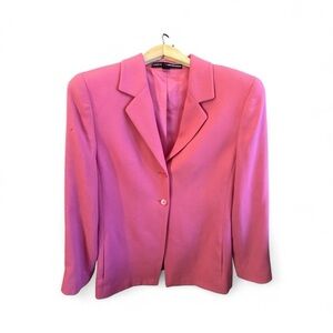Linda Allard Ellen Tracy Vibrant Pink Blazer Size 8 Business Office Event Jacket